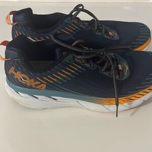 Men's Black and Orange Athletic Shoes